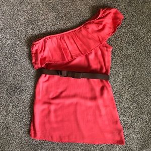 One shoulder ruffle top